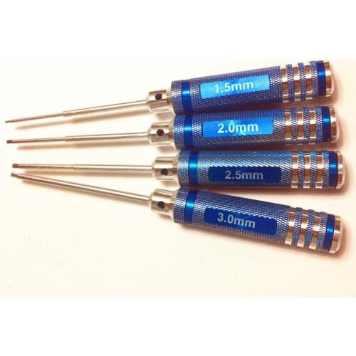 RC Tools Hexagonal Titanium Coated Hardened 1.5 2.0 2.5 3.0mm Screwdriver For Heli Heli Toy