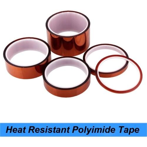 100 ft Length Insulation Kap High Temperature Electrical Tape Heat Resistant Insulation Polyimide Tape 2/3/10/20/30/50/60MM