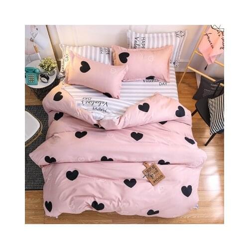 Wishing Heart Bedding Sets 3/4pcs Geometric Pattern Bed Linings Duvet Cover Bed Sheet Pillowcases Cover Set