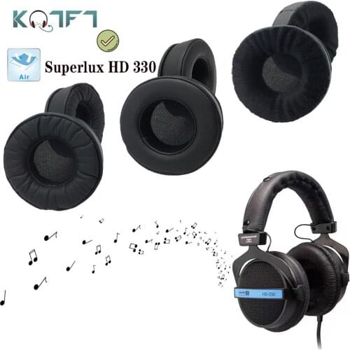 KQTFT Protein skin Velvet Replacement EarPads for Superlux HD 330 Headphones Ear Pads Parts Earmuff Cover Cushion Cups