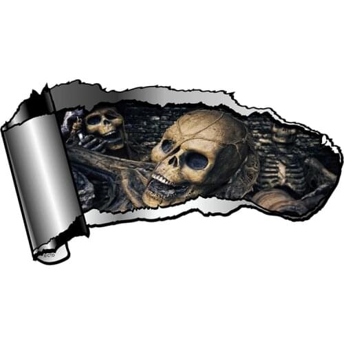 13cm X 7cm Hot Sell Creative Evil Skull Gothic Car Sticker Accessories Car Styling Cover Scratches Waterproof PVC