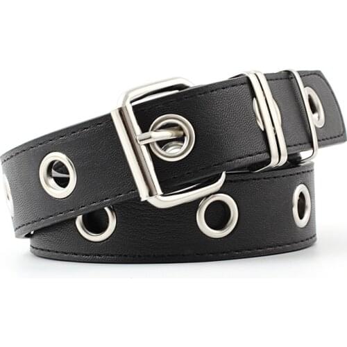 Ke Meiqi Ladies Belt Fashion Trend Ring Decoration Belt Chain Eye Ring Full Body Hole Luxury Designer Belt Ladies Fashion Belt
