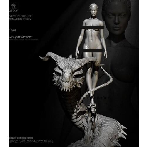 75mm 1/24 Resin model kits figure beauty colorless and self-assembled TD-2755