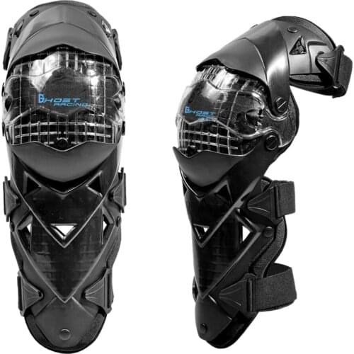 Motorcycle Elbow Knee Protector,Three Sections Knee Shin Guard Pads Protectiver Armor for Motorcycle Cycling Racing, Black