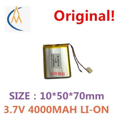 New 3.7V polymer lithium battery 105070 4000mAh GPS mobile power / device / line tablet test