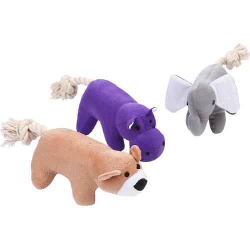 Plush Animal Doll Squeaky Interactive Pet Toy For Dogs Soft Chew Toy To Relieve Boredom