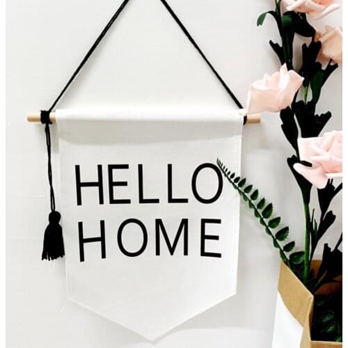 Simple Tassel Hanging Flag Tapestry Letter Wall Decoration Creative Decoration Made Of Non-Woven Fabric Small Size Easy To Store