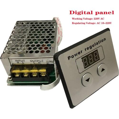 AC SCR Voltage Power Regulator Dimmer 4000W 220V Electric Motor Speed Temperature Controller For Electric Furnace Water Heater