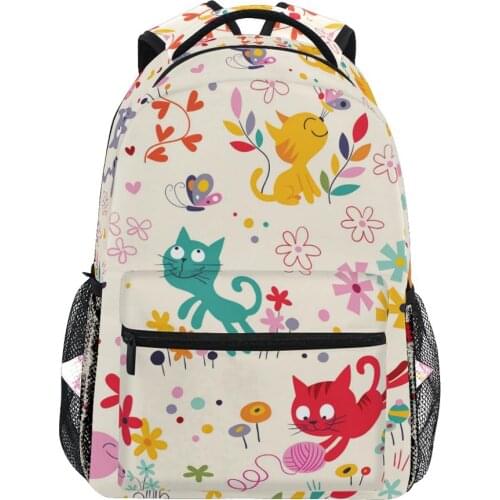 ALAZA school bags for girls boy cartoon animals cat Backpacks Children bag women Big Capacity weekend bags female notebook bag