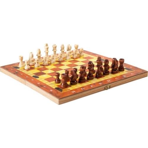 Folding Large Wooden Chess Set High Quality Chessboard Kid Gift Toy Chess Board games Checkers Puzzle game engaged Birthday gift