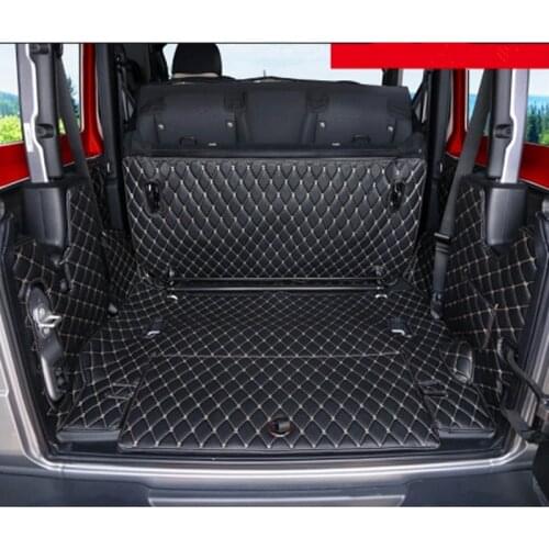 Car styling ! Full set car trunk mats for Jeep Wrangler JL 2 door 2021-2018 durable cargo liner boot carpets for Wrangler 2020