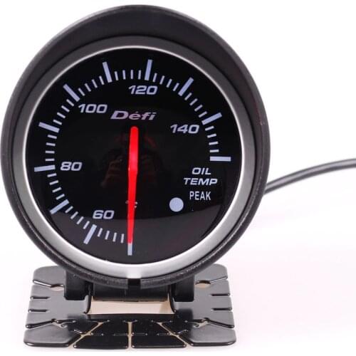 Defi BF 2.5" Universal 60MM Oil Temp Gauge Meter Red & White backlight Adjustable 50~150 Degrees With Sensor