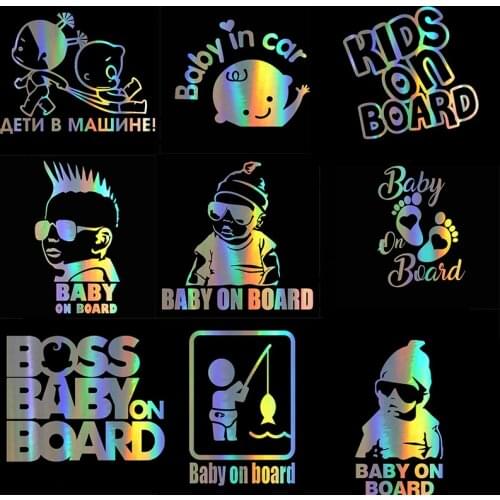 HungMieh Car Stickers Kids Baby On Board Decals 3D Vinyl Sticker for Car Motorcycles Vinyl Creative Decal Car Styling