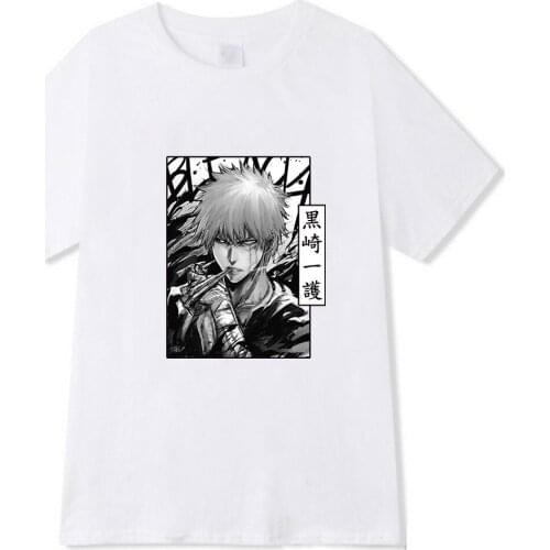 Funny Anime BLEACH IchigoT Shirt Men/women Creative Harajuku Tees Classic Manga Tops Causal Fashion Clothes Unisex