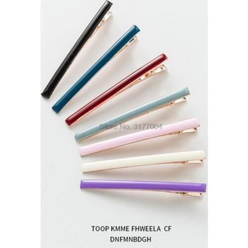 DHL 500pcs Colorful Solid Metal 6 CM Thick Barrettes Female Elegant Headbands Hair Clips Lady Hairpins Headwear