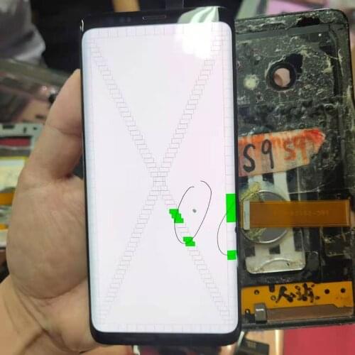 Defect S9 LCD For Samsung Galaxy S9 Display G960 G960F LCD Touch Screen Digitizer Assembly Original Screen With Frame
