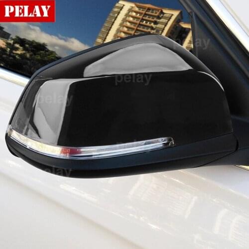 1 Pair ABS Black and White Side Rearview Wing Mirror Cover Caps for BMW 1 2 3 4 Series F20 F30 F31 F32 F34 F36 E84 2014 -2018