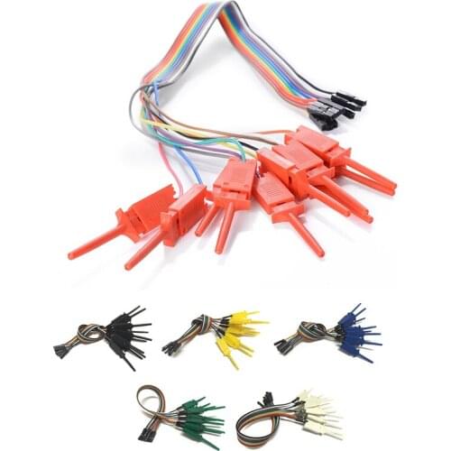 10 pin Dupont Female Clip Hook Cable Test for Logic Analyzer