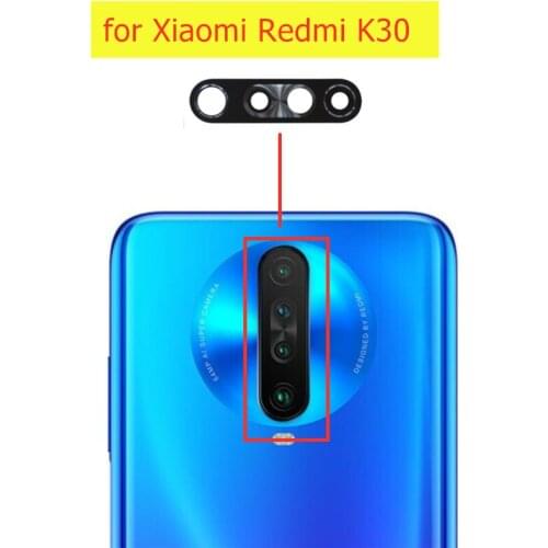 2pcs for Xiaomi Redmi K30 Back Camera Glass Lens Main Rear Camera Lens with Glue Repair Spare Parts