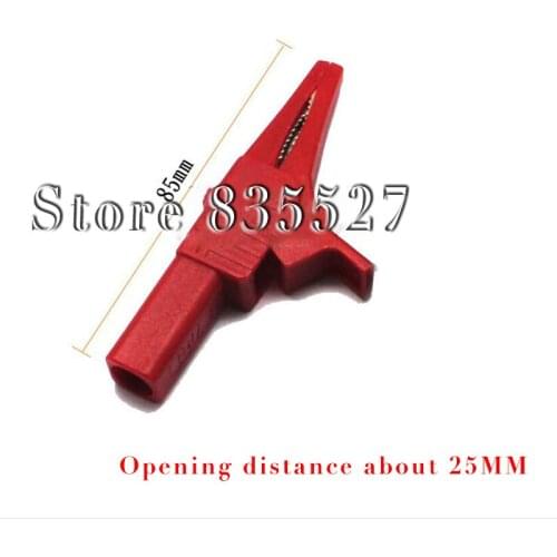 2PCS/LOT 4mm socket pure copper 15-20A test clamp alligator clip fully enclosed safety sheath pressure accumulator clamp