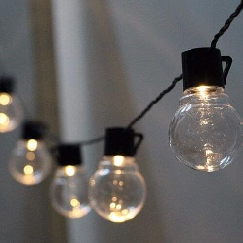 6m/11m Led Globe Fairy Light String Christmas Garland Street Wedding Bulb String Lamp Outdoor For Party Holiday Garden Patio