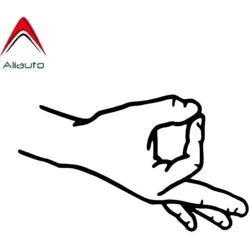 Aliauto Creative Car Sticker Pack Circle Game Hand Finger Decoration Waterproof PVC Decal for Lada Kia Mazda Motorcycle,15cm*9cm