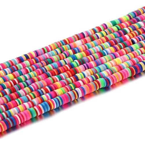 8mm 300-400Pcs Flat Round Polymer Clay Beads Loose Slices Beads For DIY Jewelry Making Findings Bracelet Necklace Accessories