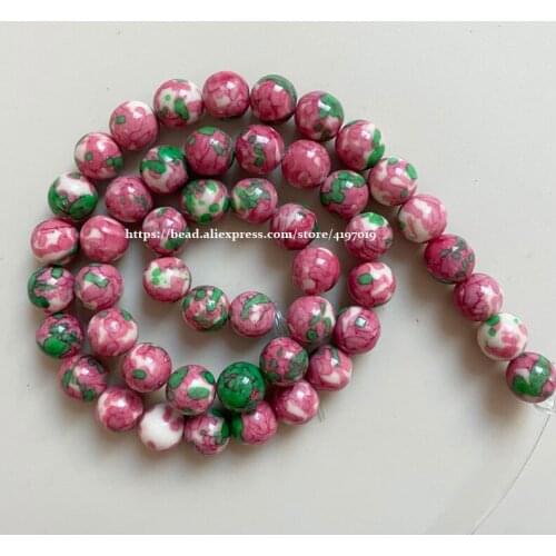 Free Shipping Natural Mixed Colorful Stone Round Loose Beads 15" Strand 4 6 8 10 12 MM Pick Size For Jewelry