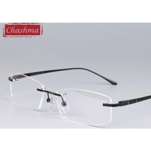 Chashma Men and Women Pure Titanium Light Rimless Designer Glasses Quality Frame Frameless Eyeglasses for Male and Female