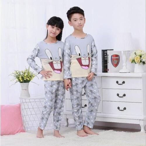 Kids Clothes Sets Cartoon Teens Pajamas Long Sleeve Spring Pyjamas Big Boy Sleepwear Cute Pajamas For Girls 3-14y