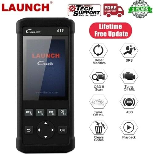 LAUNCH OBD 2 Car Scanner Automotive Tools Diagnostics Obd2 Scanner for Auto Tools Airbag Scan Engine Error Code Creader CR619