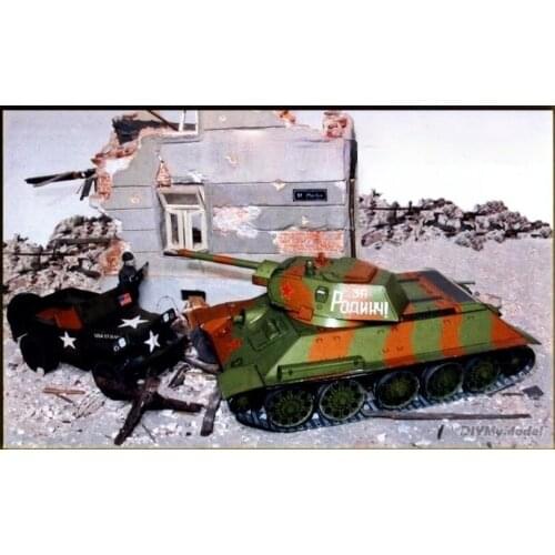 DIYMyModeI T-34-76 and t-25 jeeps DIY Handcraft Paper Model KIT Handmade Toy Puzzles Gift Movie prop