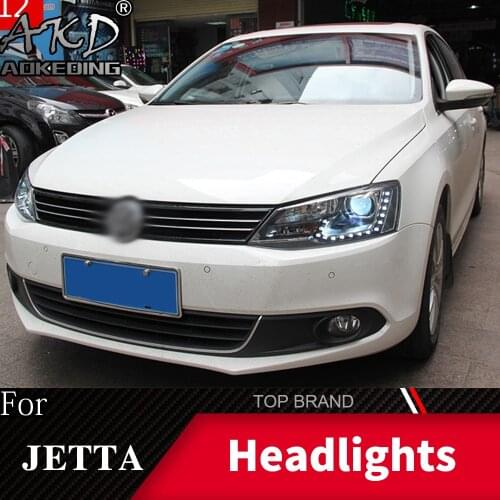 Head Lamp For Car VW 2011-2019 Jetta Gli MK6 Headlights Fog Lights Daytime Running Lights DRL H7 LED Bi Xenon Bulb Car Accessory