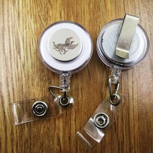 Phoenix ID Badge Reel gift for him/her friend family retractable recoil id badge holder work fun