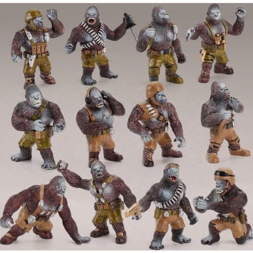 Gorilla Display Mold Creative Handmade PVC Realistic Plastic Animal Figurine for Home