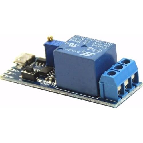 Glyduino Wide Voltage 5V-30V Trigger Delay Relay Module Delay Timer Switch with Micro USB Power Input