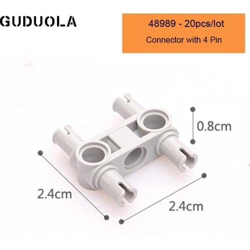 48989 Technic Connector with 4 pin Building Block MOC Part Connector Accessories Assembly Educational Toys 20pcs/lot