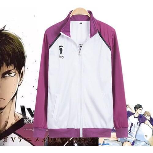 Haikyuu Shiratorizawa Gakuen Academia Cosplay Costume Wakatoshi Ushijima Tendo Satori Uniform Coat Jacket Sprotswear