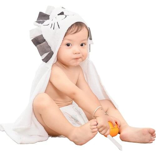 Soft Baby Hooded Towel and Washclothes Cute Lion Animal Blanket Newborn Baby Shower Gifts