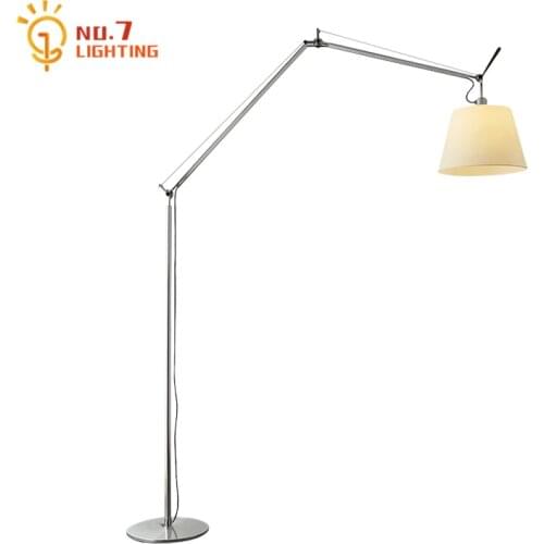 Nordic Design Artemide Tolomeo Maxi Floor Lamp Swing Arm Lndustrial Metal Standing Lamp Study Office Studio Bedroom Living Room