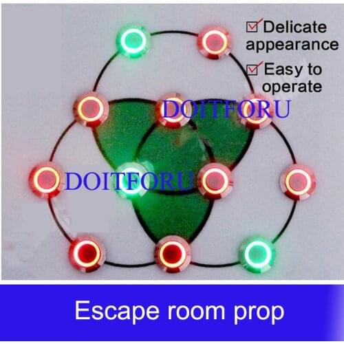 Human secrets escape props Product game props Three continuous ring light belt Interlock Mechanical fan city adventure game prop