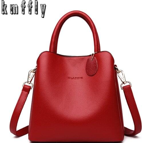 Luxury Brand Women Handbags Designer Shoulder Bags Leather Handbags Three-layer Pocket Crossbody Bags For Women 2020 Tote Bag