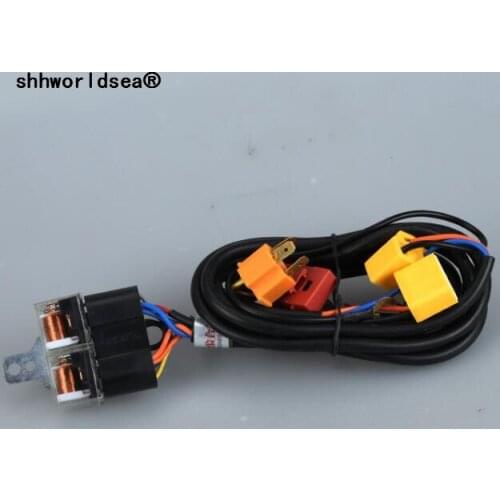 Shhworldsea 10sets H4 Headlight Wire Harness Connector Fuse Socket Energy-saving High Quality