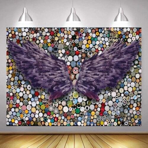 Cute Purple Imp Wings Series Color Background Childrens Birthday Party Scene Decoration Studio Photography Photo Cloth
