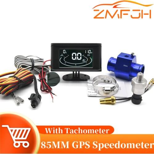 3 in 1 Universal LCD Digital Truck Car Water Temp Gauge Oil Pressure Gauge Voltmeter With 10mm 1/8 NPT Oil Press Sensor 12V 24V