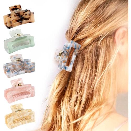Vintage Hair Clips Girl Geometric Hair Claw Clip Hair Claw Hair Clips Hair Accessories Maker Make UP Washing Hair Styling Tool