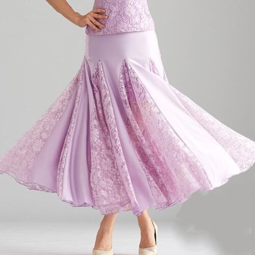 New ballroom dance skirts Lace long Waltz tango modern dance costumes for women