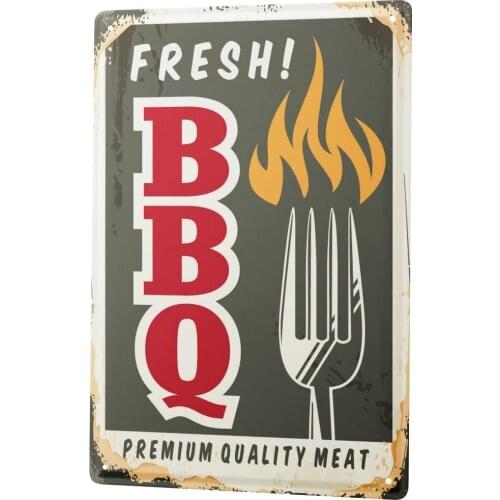 SINCE 2004 Tin Sign Metal Plate Decorative Sign Home Decor Plaques Nostalgic Fun Fresh BBQ