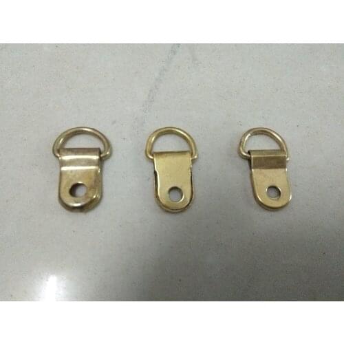 Golden color semicircle picture hanger Photo Frame Steel Hook Oil Painting Rings Size 2.5*1cm