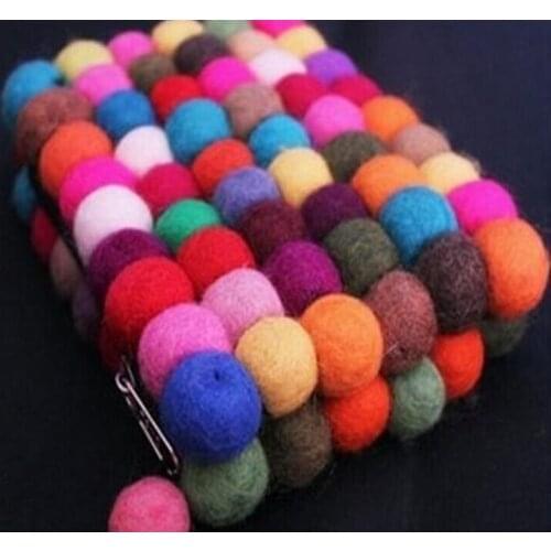 100PCS/LOT 20mm 100% sheep wool yarn dryer balls wholesale wedding decoration christmas curtain home wall decor carpet